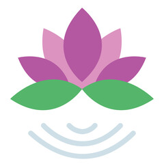 lotus flat icon style