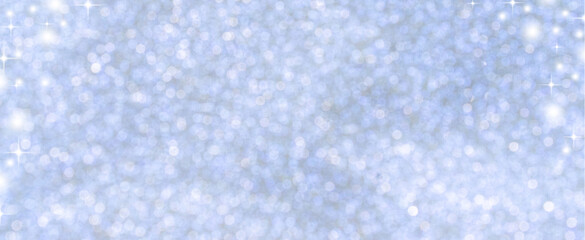 abstract blur beautiful glowing blue color gradient background with shining falling snowflakes crystal glittering effect for christmas festival and happy new year season design as banner concept