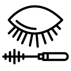 mascara line icon style