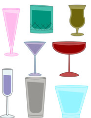 Set of glasses