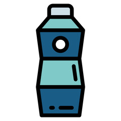water filled outline icon style
