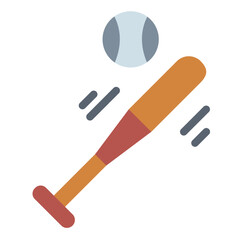 baseball flat icon style