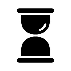 Hourglass symbol game icon with solid style