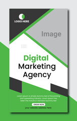 Live webinar social media stories post template , Digital marketing agency live conference social media design 