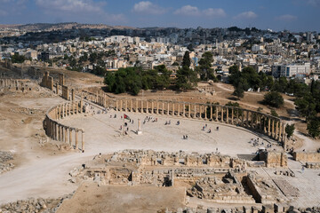L' Ancienne cité de la Décapole romaine, Jérash en Jordanie