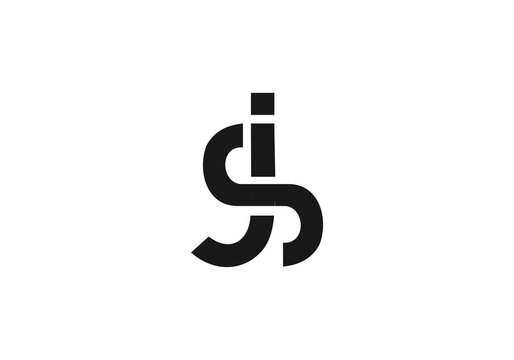 initial logo letter JS or SJ initial company icon business logo background illustration
