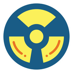 radiation flat icon style