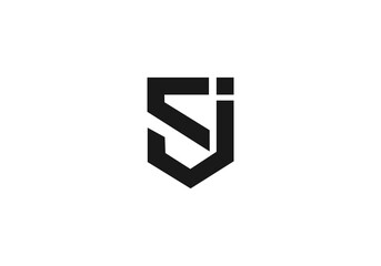Obraz premium initial logo letter JS or SJ initial company icon business logo background illustration