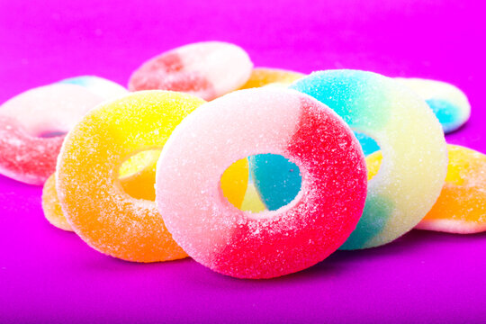 Aritos de goma dulces, caramelos