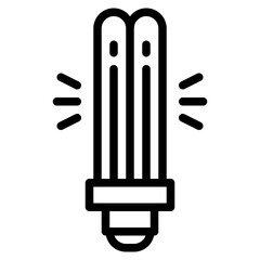eco bulb line icon style