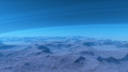 3d rendered Space Art: Alien Planet - A Fantasy Landscape
