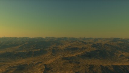 Fototapeta na wymiar 3d rendered Space Art: Alien Planet - A Fantasy Landscape 