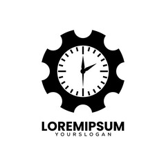 o'clock setting logo design template