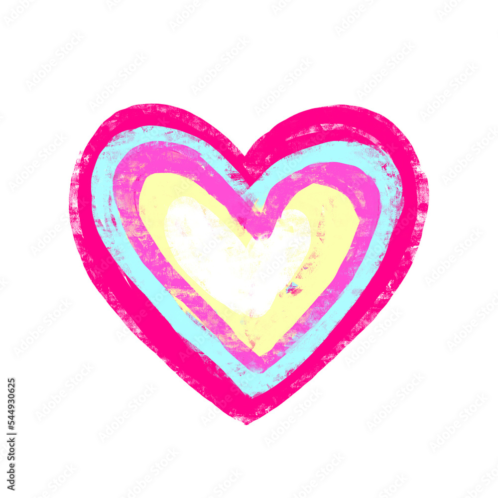 Wall mural heart - painting art - love sticker