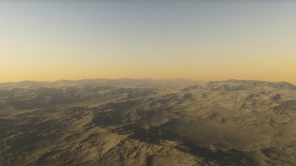 alien planet landscape, science fiction illustration, view from a beautiful planet, beautiful space background 3d render
