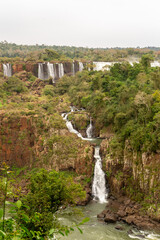 Beautiful shot of the Iguazu falls in Argentina and Brazil
