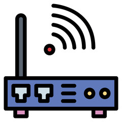 router filled outline icon style
