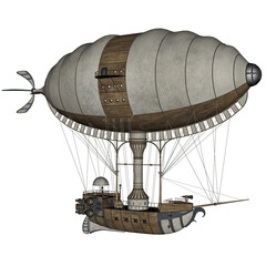 Naklejka premium Hot air balloon - 3D render