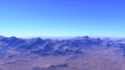 Naklejka premium 3D fictional space scene 