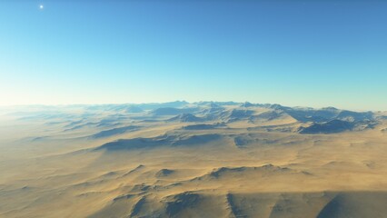 3D fictional space scene
