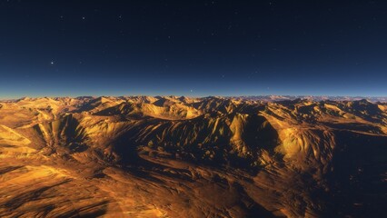 3D fictional space scene
