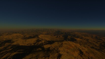 3D fictional space scene
