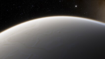 Naklejka premium Planets and galaxy, science fiction wallpaper. Beauty of deep space. Billions of galaxy in the universe Cosmic art background 3d render 