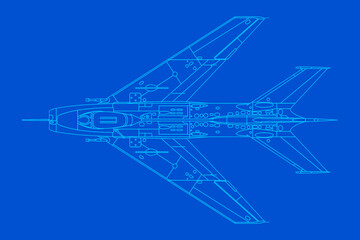 Avión de combate con ala en flecha