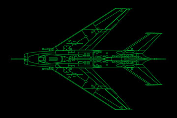 Avión de combate con ala en flecha mig-19
