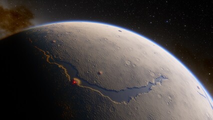 Abstract planets and space background