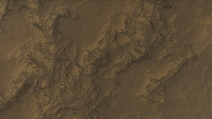 View of the 3d rendering realistic planet mars surface from space.
