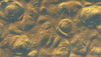 View of the 3d rendering realistic planet mars surface from space.
