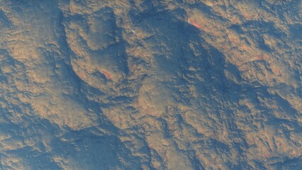 Fototapeta premium View of the 3d rendering realistic planet mars surface from space.