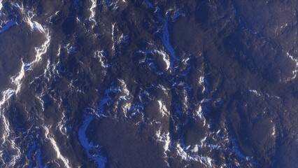 View of the 3d rendering realistic planet mars surface from space.