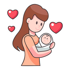 Mother and baby icon