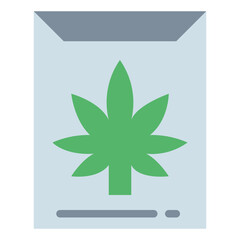 cannabis flat icon style