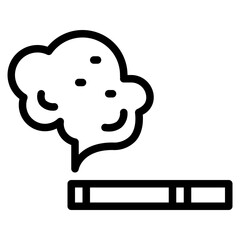 smoking line icon style