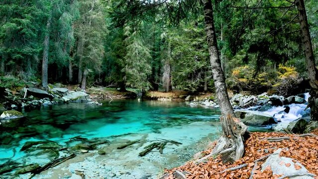 Spectacular Alpine Landscape on Lake Amola.