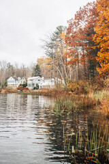 Fall seasonal landscape in the northeast