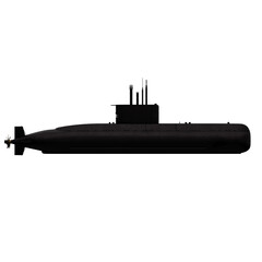 submarine isolated on white