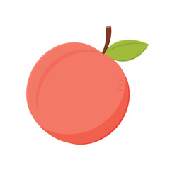 Peach vector. Peach logo design. Peach on white background.