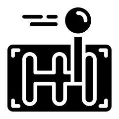 gearstick glyph icon style