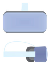 VR glasses. front and side view. vector