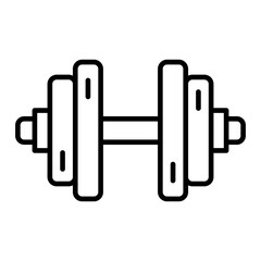 Dumbbell Line Icon