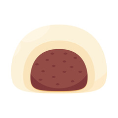 Mochi icon vector. Mochi logo design. Japanese rice dessert.