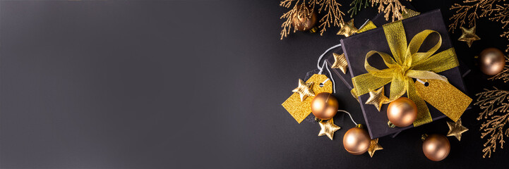 Merry Christmas Happy Holidays greeting card background, New Year, Noel, Winter xmas holidays flat...