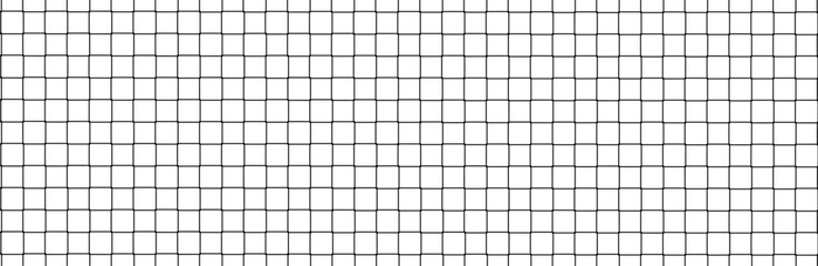 Net texture pattern on white background. Net texture pattern for backdrop and wallpaper. Realistic net pattern with black squares. Geometric background, vector illustration