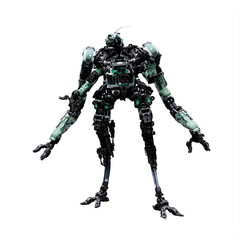 Cyberpunk future tech medical robot droid