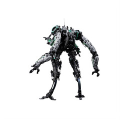 Cyberpunk future tech medical robot droid