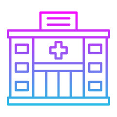 Obraz premium Hospital Line Gradient Icon